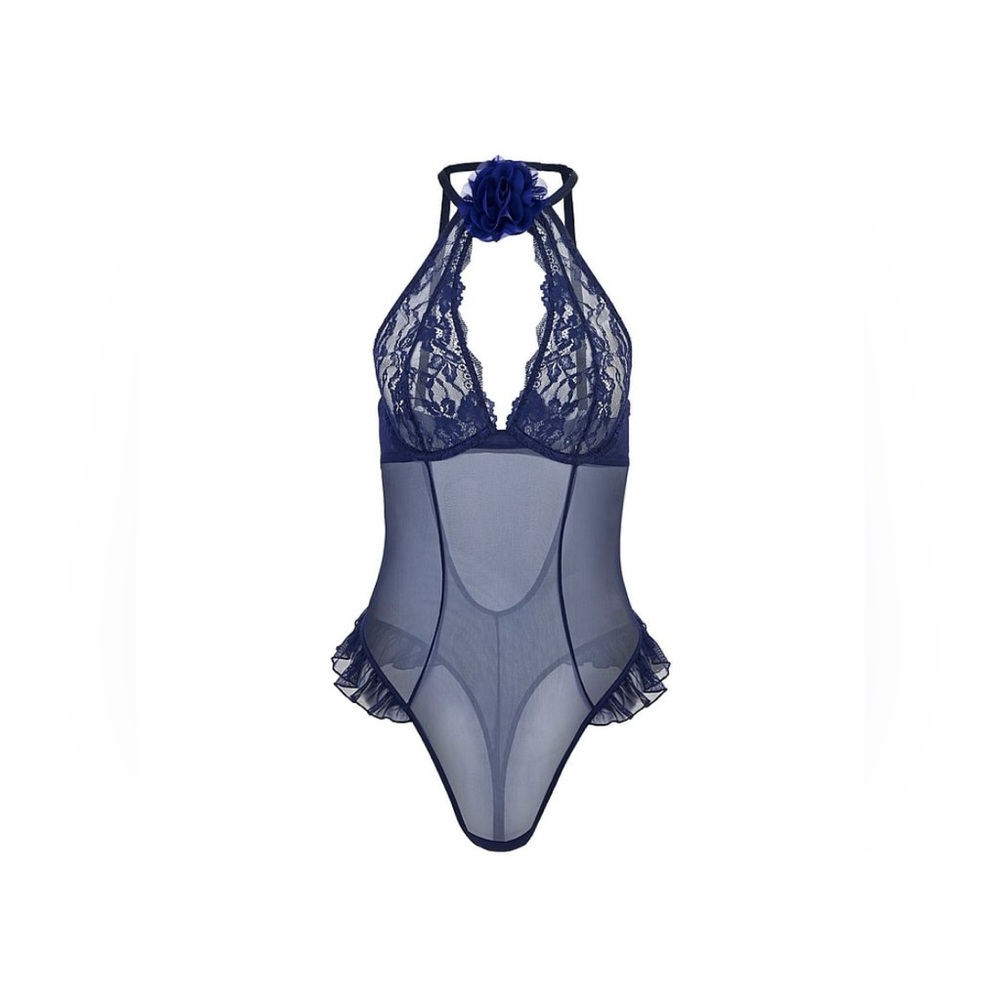 Victoria’s Secret x Adore Me Women’s Small Toni Teddy Medieval Blue- NWT